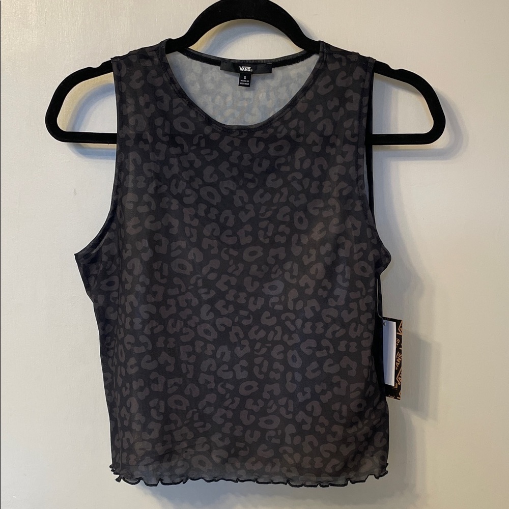 Vans Gray Leopard Print  Tank Top